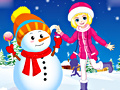 Žaidimas Winter Snowman and Girl