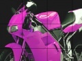 Žaidimas Pink Fast Motorbike Slide Puzzle