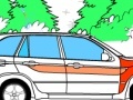 Žaidimas Kid's coloring: The car on the road