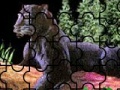 Žaidimas Wild black cat puzzle