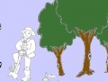Žaidimas Farmer man and squirrel coloring
