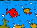 Žaidimas Big aquarium and colorful fishes coloring