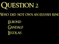 Žaidimas Lord of The Rings Quiz