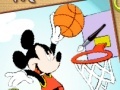 Žaidimas Mickey Basketball Online Coloring Page