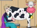Žaidimas Elsa milking cow