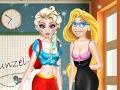 Žaidimas Elsa and Rapunzel: Highschool Outfit