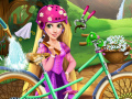 Žaidimas Girls fix it Rapunzel's bicycle
