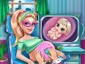 Žaidimas Super Barbie Pregnant Check-Up