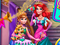 Žaidimas Anna And Ariel Princess Ball Dress Up