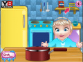 Žaidimas  Baby Elsa cooking Icecream