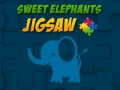 Žaidimas Sweet Elephants Jigsaw