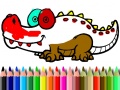 Žaidimas Back To School: Aligator Coloring