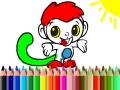Žaidimas Back To School: Monkey Coloring