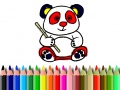 Žaidimas Back To School: Panda Coloring