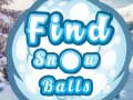 Žaidimas Find Snow Balls