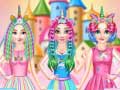 Žaidimas Princesses Rainbow Unicorn Hair Salon