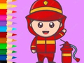 Žaidimas Coloring Book: Fireman