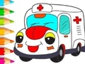 Žaidimas Coloring Book: Ambulance