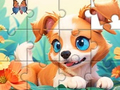 Žaidimas Jigsaw Puzzle: Dog And Garden