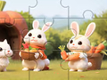 Žaidimas Jigsaw Puzzle: Rabbits With Carrots