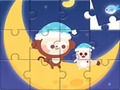 Žaidimas Jigsaw Puzzle: Monkey With Moon