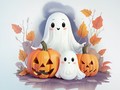 Žaidimas Coloring Book: Halloween Ghosts