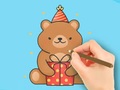 Žaidimas Coloring Book: Gift Bear