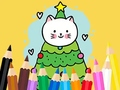 Žaidimas Coloring Book: Cats And Christmas Tree