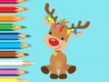 Žaidimas Coloring Book: Cute Christmas Reindee