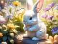 Žaidimas Jigsaw Puzzle: Sunny Forest Rabbit