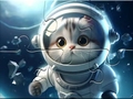 Žaidimas Jigsaw Puzzle: Astronaut-Cat