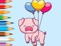 Žaidimas Coloring Book: Balloon Pig
