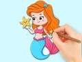 Žaidimas Coloring Book: Beautiful Mermaid Princess