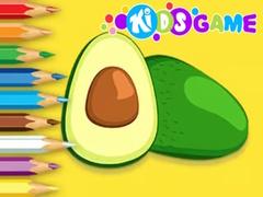 Žaidimas Coloring Book: Avocado Fruit