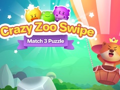 Žaidimas Crazy Zoo Swipe Match 3 Puzzle