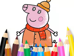 Žaidimas Coloring Book: Mommy Pig Winter