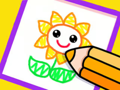 Žaidimas Toddler Drawing: Beautiful Flower