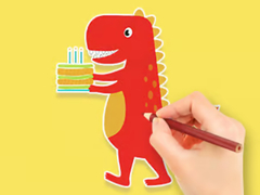 Žaidimas Coloring Book: Dinosaur Birthday