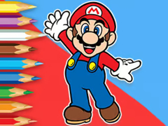 Žaidimas Coloring Book: Mario Happy Skating
