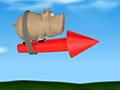Žaidimas Pig on the Rocket