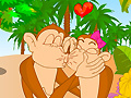 Žaidimas Cute monkey kissing