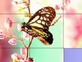 Žaidimas Pink butterflies slide puzzle