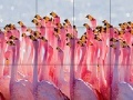 Žaidimas Flamingo family slide puzzle