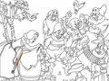Žaidimas Snow White with Dwarfs Online Coloring