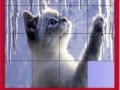 Žaidimas Cat and icicles slide puzzle