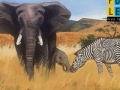 Žaidimas Zebra And Elephants: Puzzle