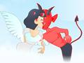 Žaidimas Devil and Angel Kissing
