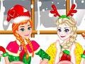 Žaidimas Elsa And Anna Christmas Day