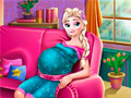 Žaidimas Pregnant Elsa Baby Birth