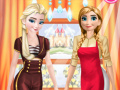 Žaidimas Elsa And Anna Work Dress Up  